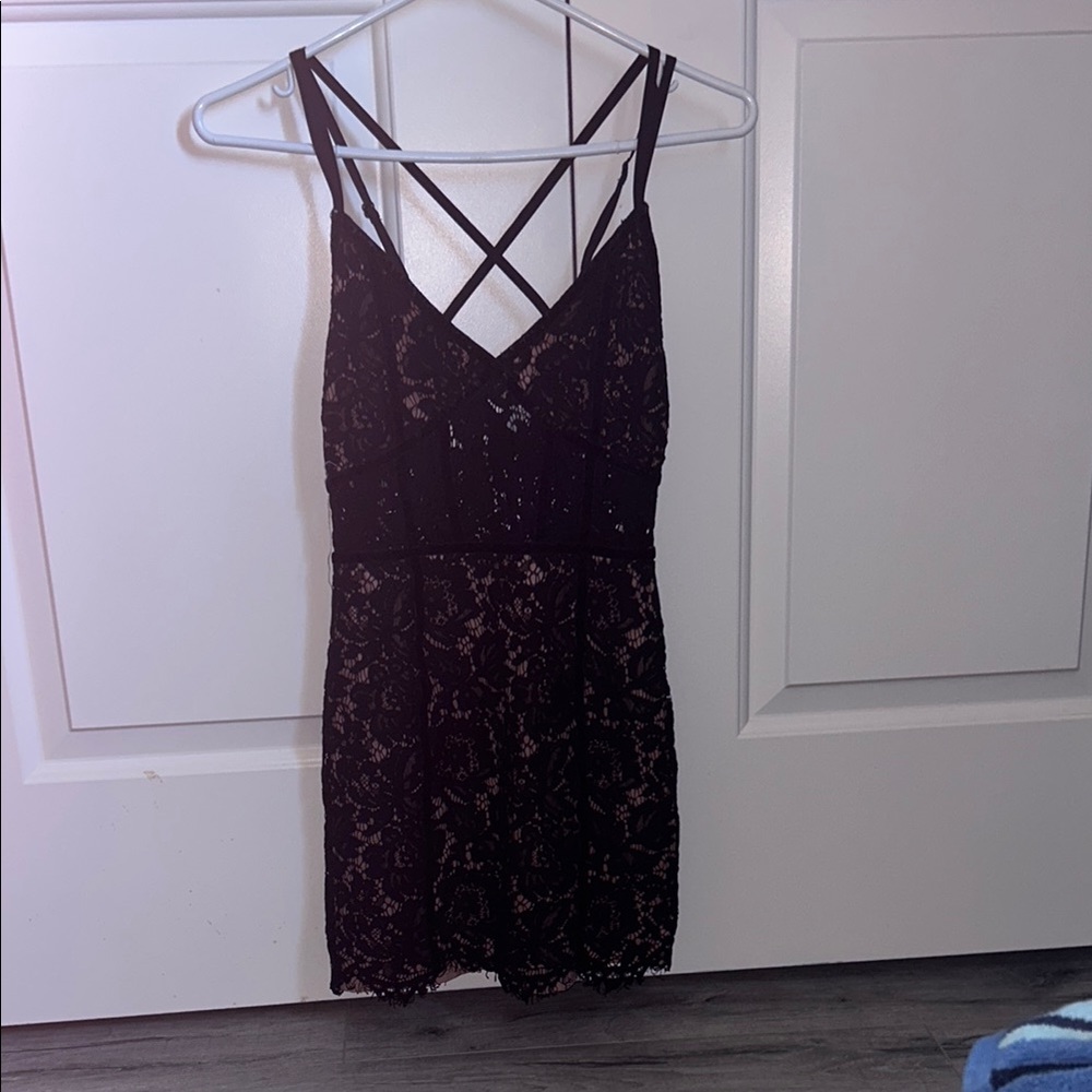 Elegant Black Lace Dress